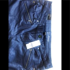 NY&C size 10 metallic skinny jeans NWT